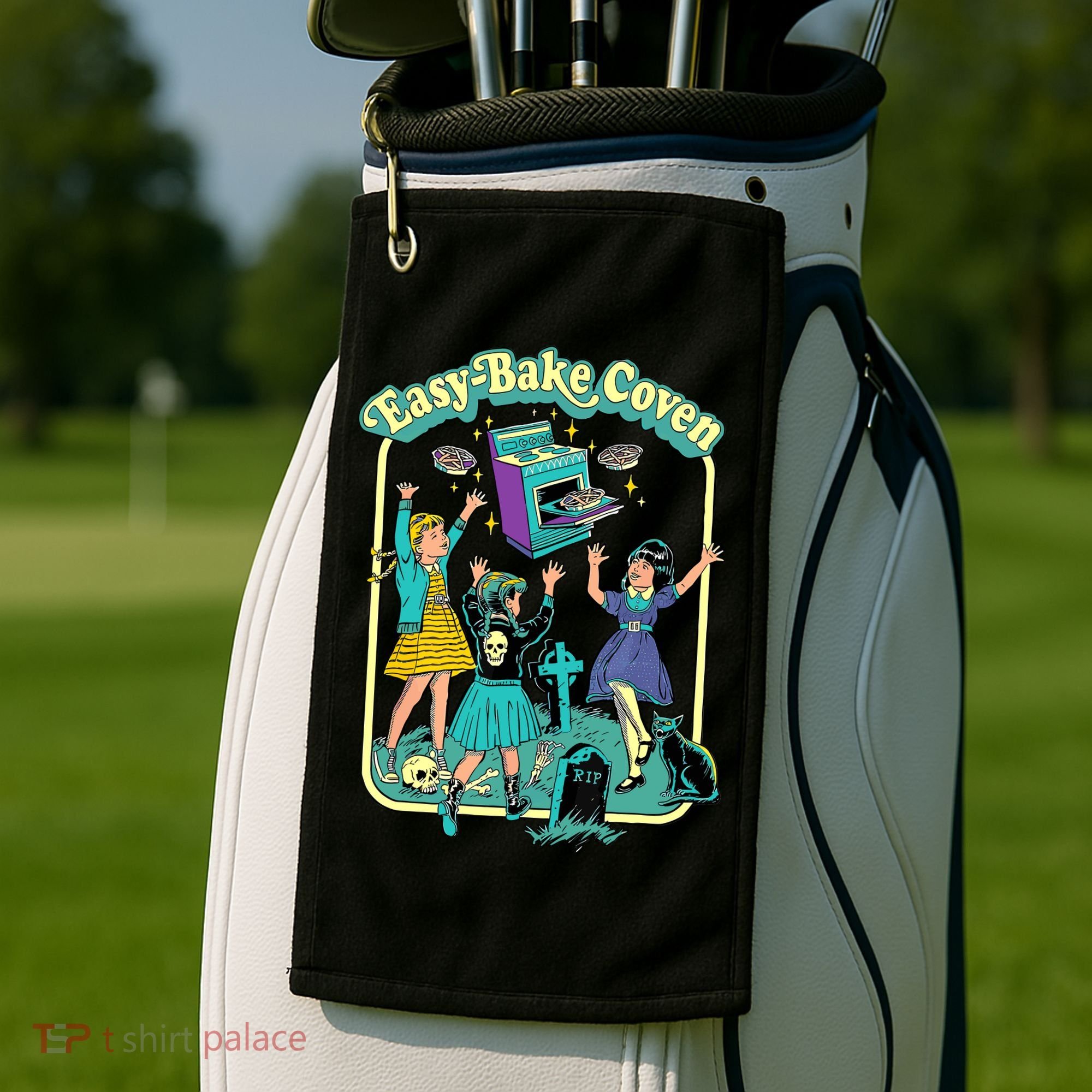 Easy Bake Coven Retro Halloween 90s Golf Towel