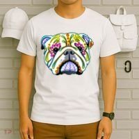 English Bulldog Cute Gift Day Of The Dead Sugar Skull Dog Gift T-Shirt thumb 6