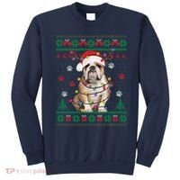 English Bulldog Christmas Lights Santa Dog Lover Ugly Sweater Sweatshirt thumb 0