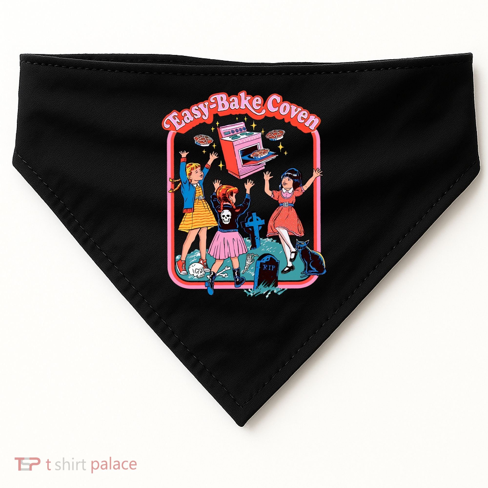 Easy Bake Coven Halloween Retro Halloween 90s Groovy USA-Made Doggie Bandana