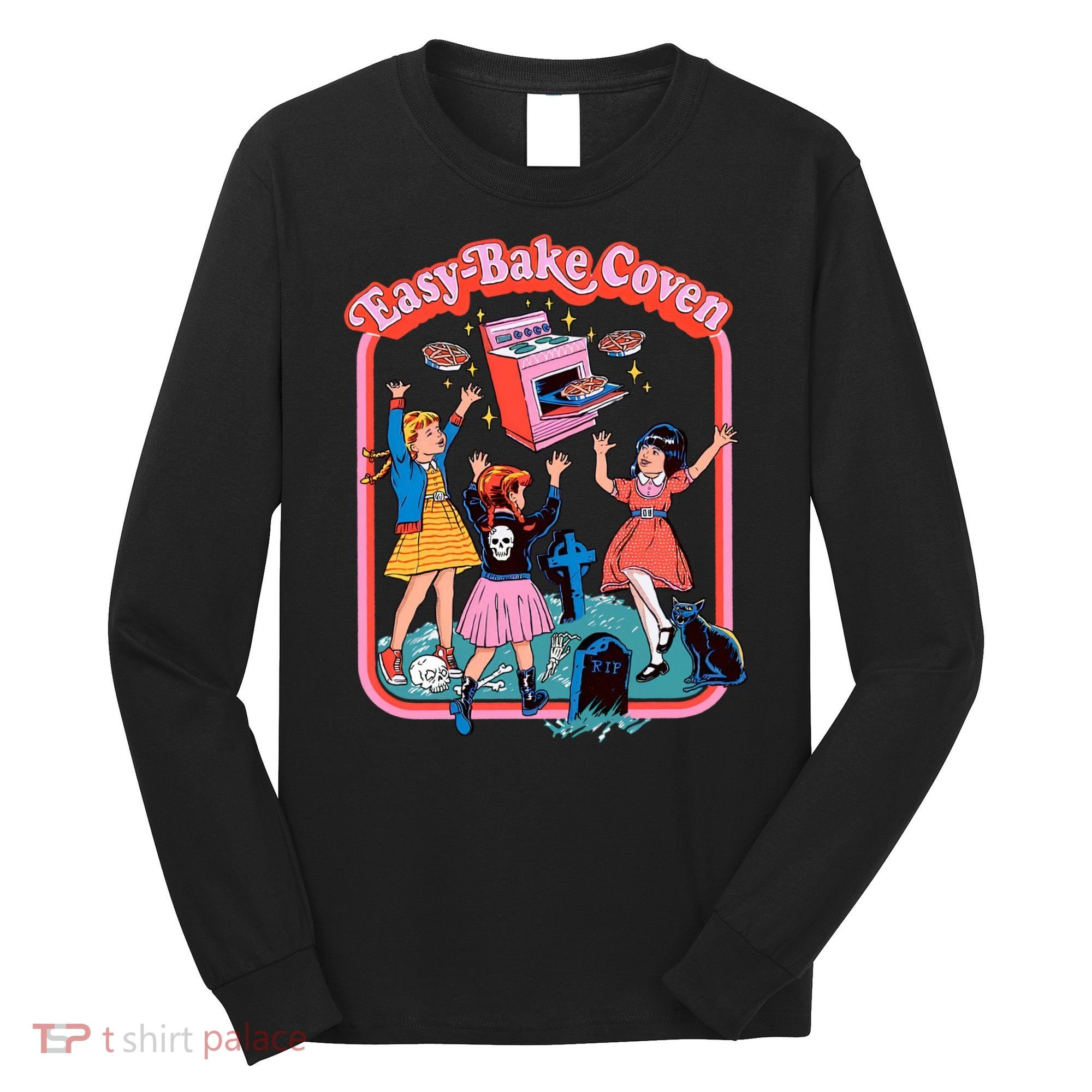 Easy Bake Coven Halloween Retro Halloween 90s Groovy Long Sleeve Shirt