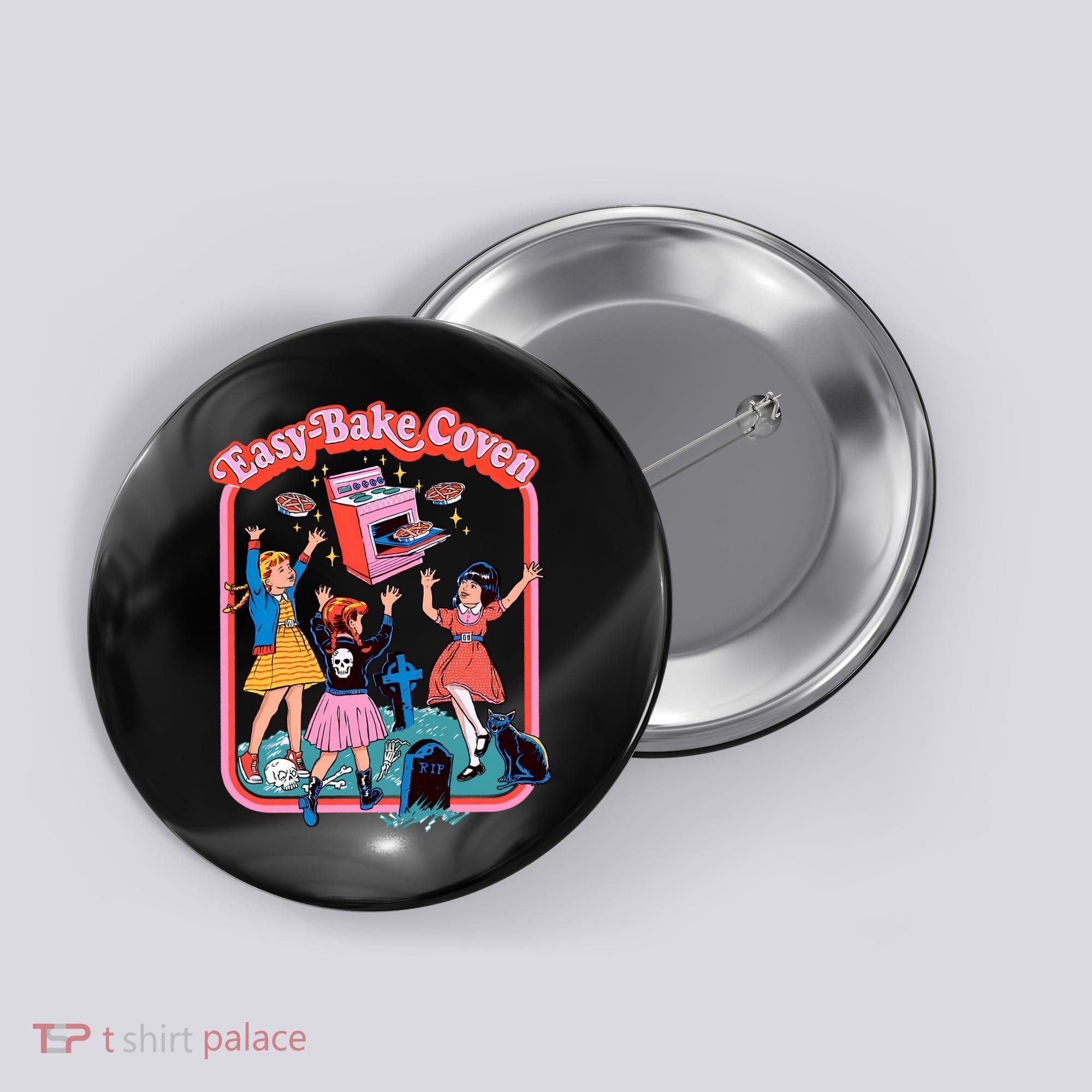 Easy Bake Coven Halloween Retro Halloween 90s Groovy Button
