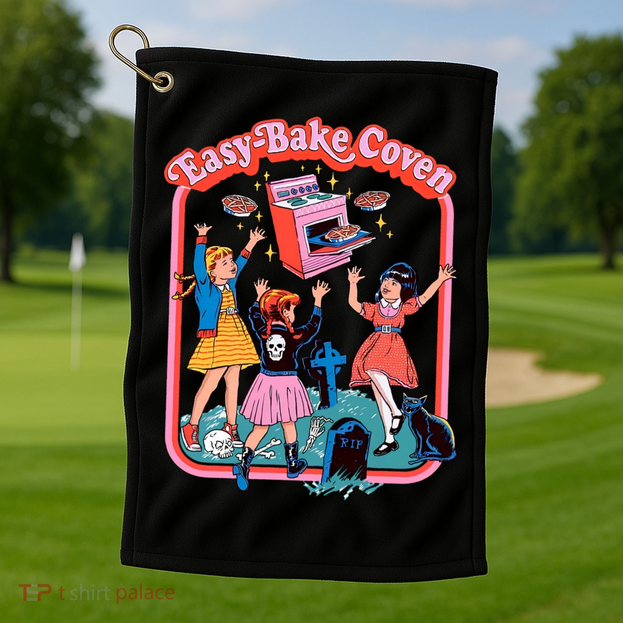 Easy Bake Coven Halloween Retro Halloween 90s Groovy Golf Towel