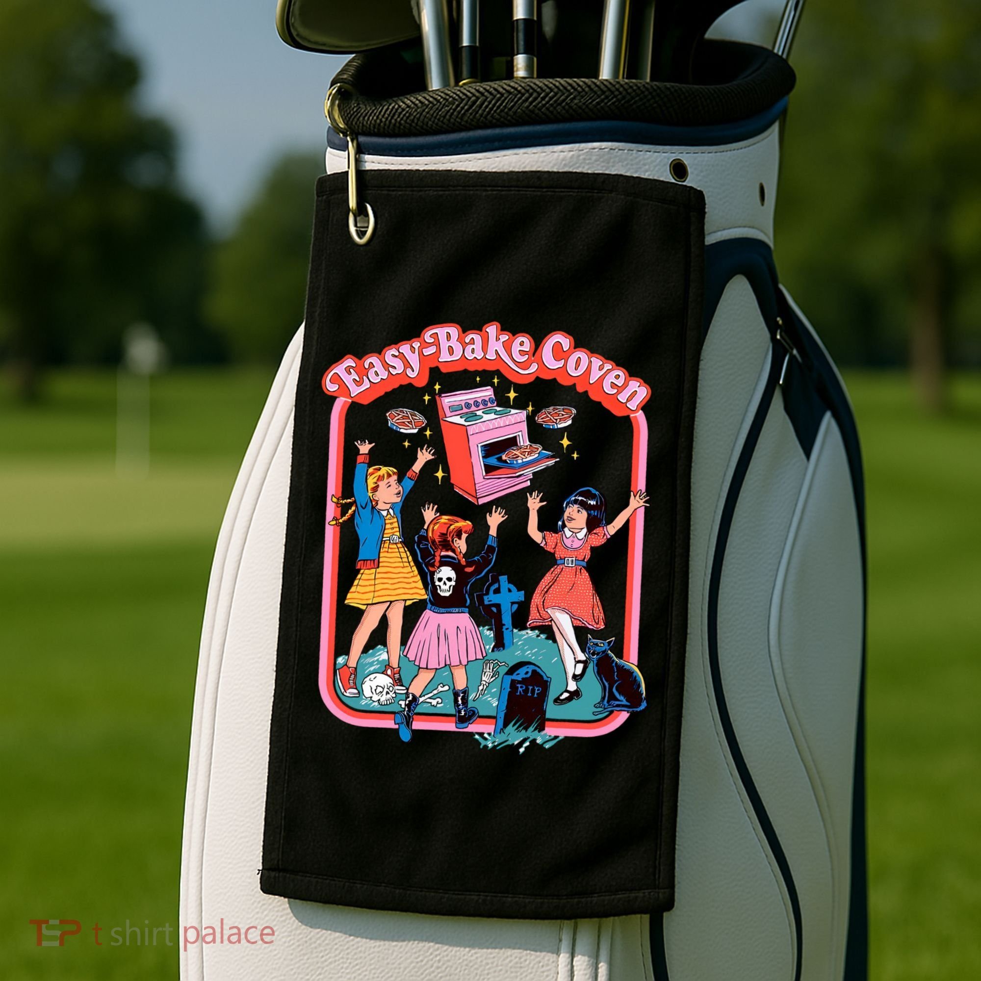 Easy Bake Coven Halloween Retro Halloween 90s Groovy Golf Towel