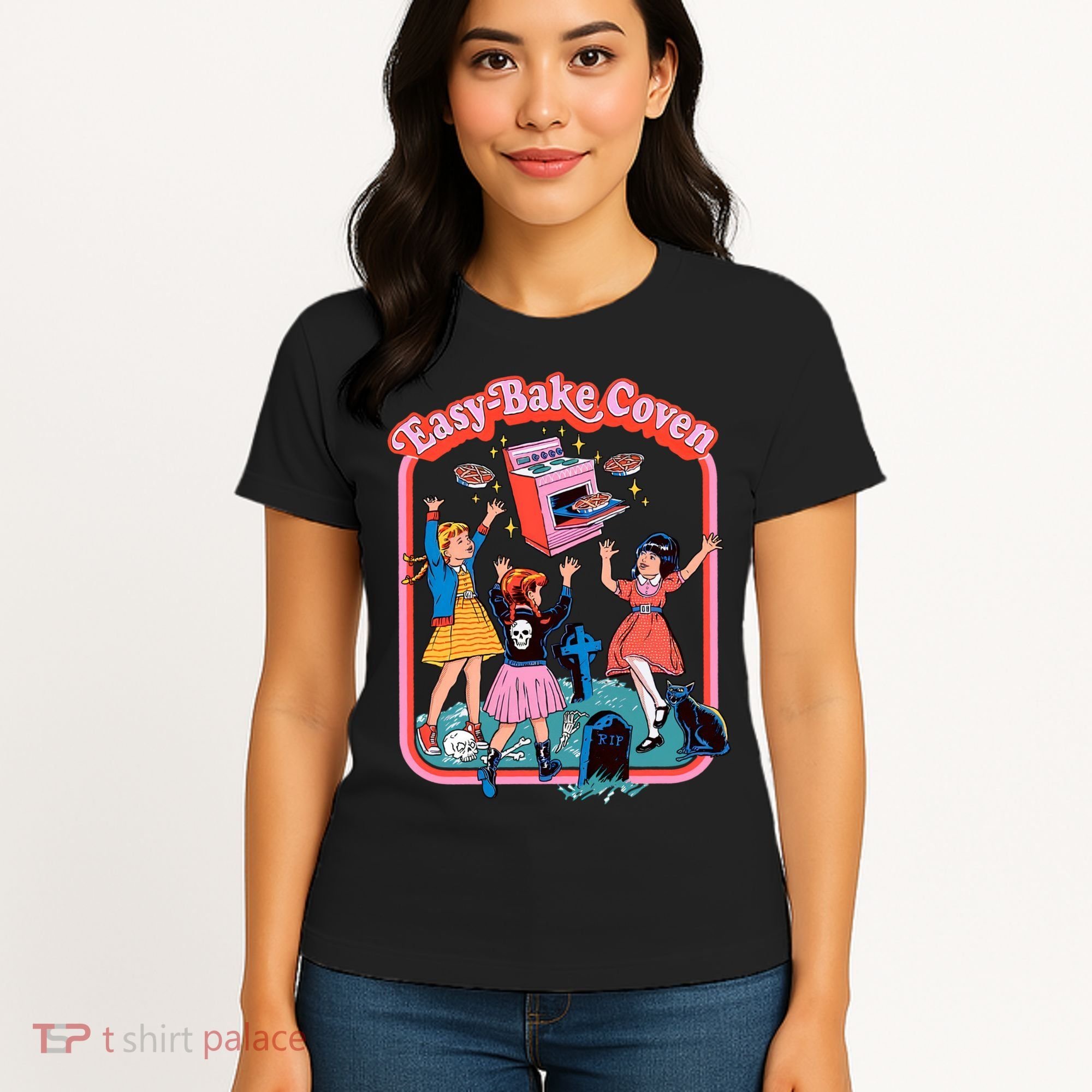 Easy Bake Coven Halloween Retro Halloween 90s Groovy Women's T-Shirt