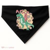Easter Bunny Dinosaur Festive Holiday USA-Made Doggie Bandana thumb 0