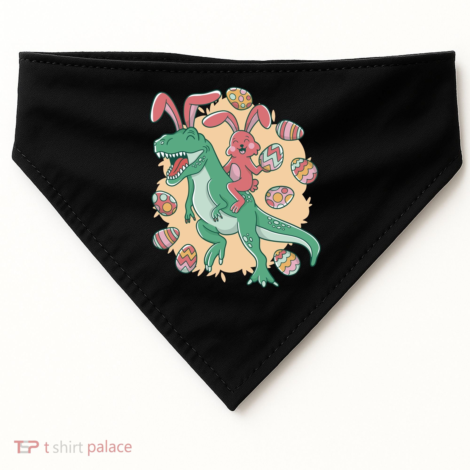 Easter Bunny Dinosaur Festive Holiday USA-Made Doggie Bandana