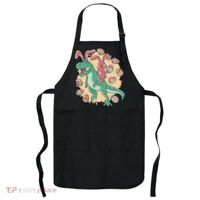 Easter Bunny Dinosaur Festive Holiday Apron