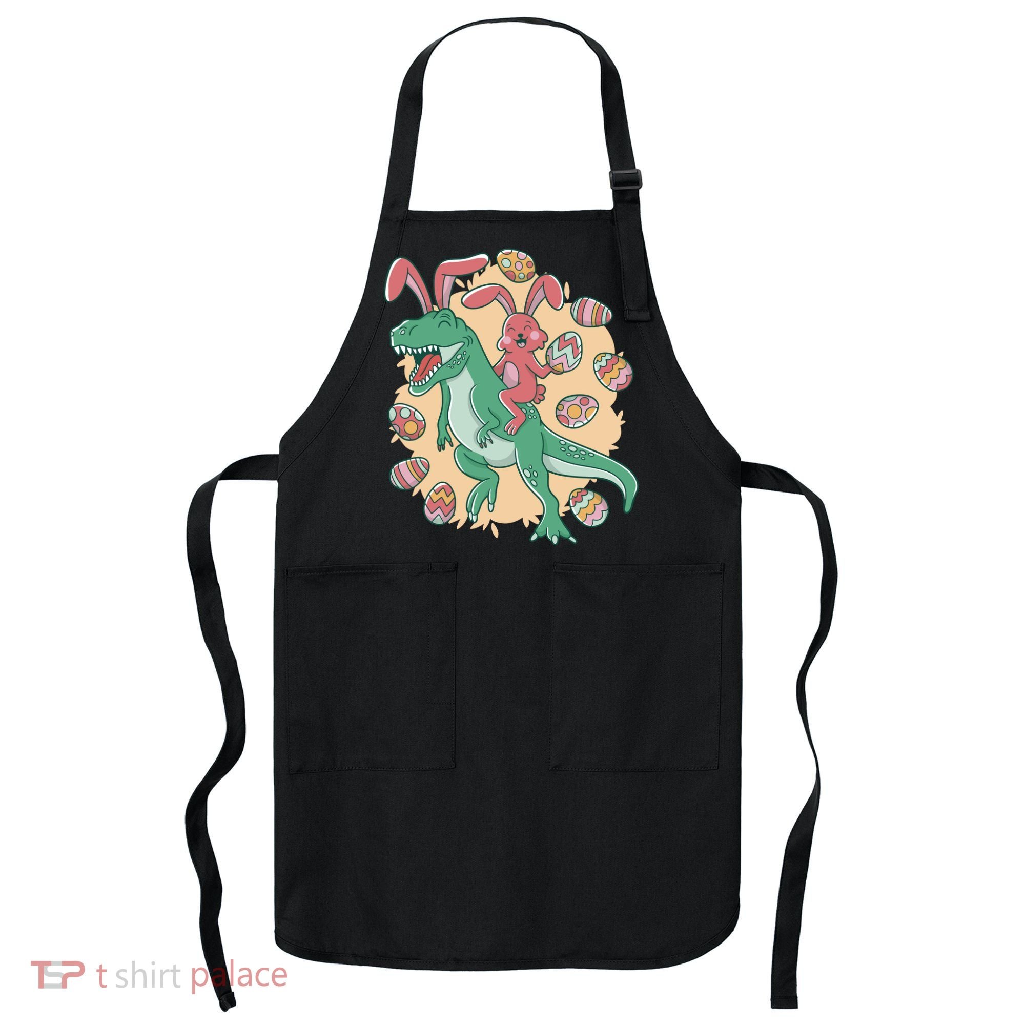 Easter Bunny Dinosaur Festive Holiday Apron