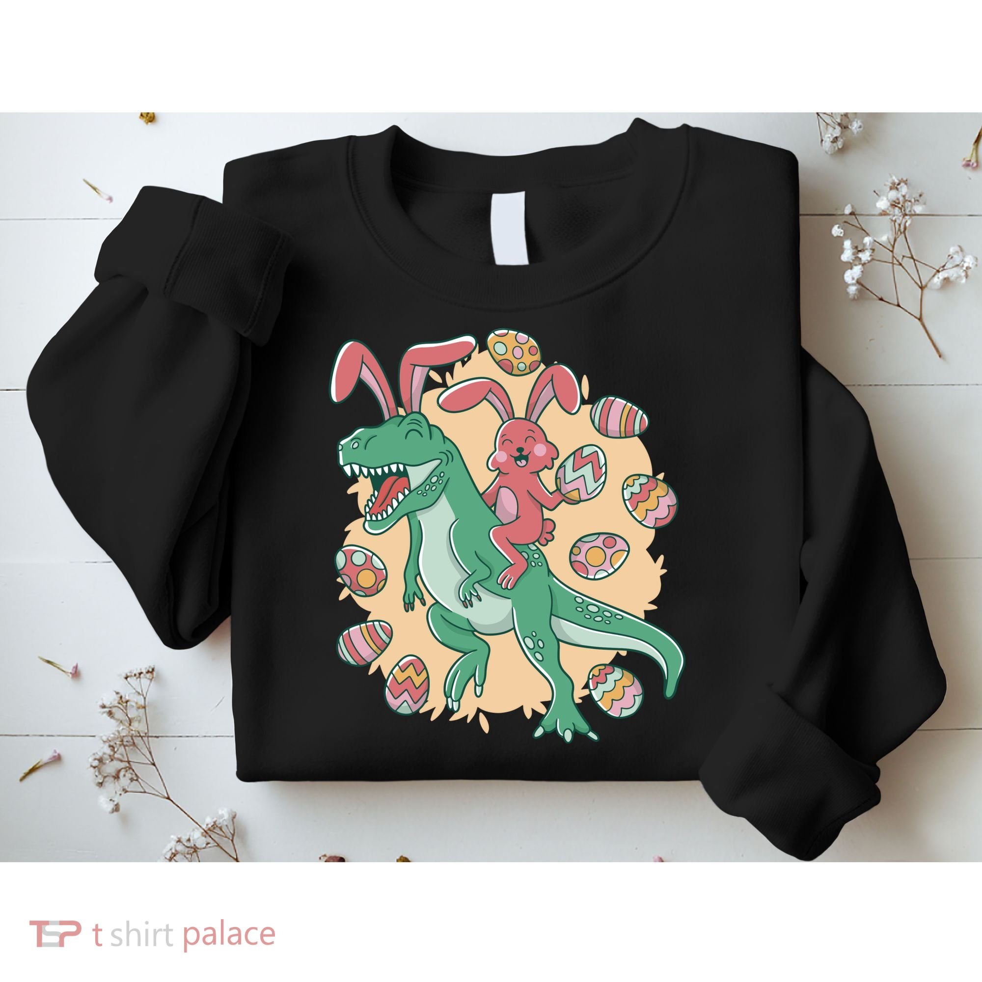 Easter Bunny Dinosaur Festive Holiday Sweatshirt