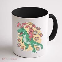 Easter Bunny Dinosaur Festive Holiday Coffee Mug thumb 1