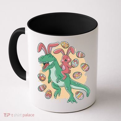 Easter Bunny Dinosaur Festive Holiday Coffee Mug