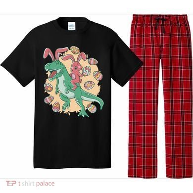 Easter Bunny Dinosaur Festive Holiday Pajama Set