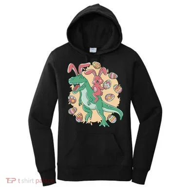 Easter Bunny Dinosaur Festive Holiday Women's Hoodie