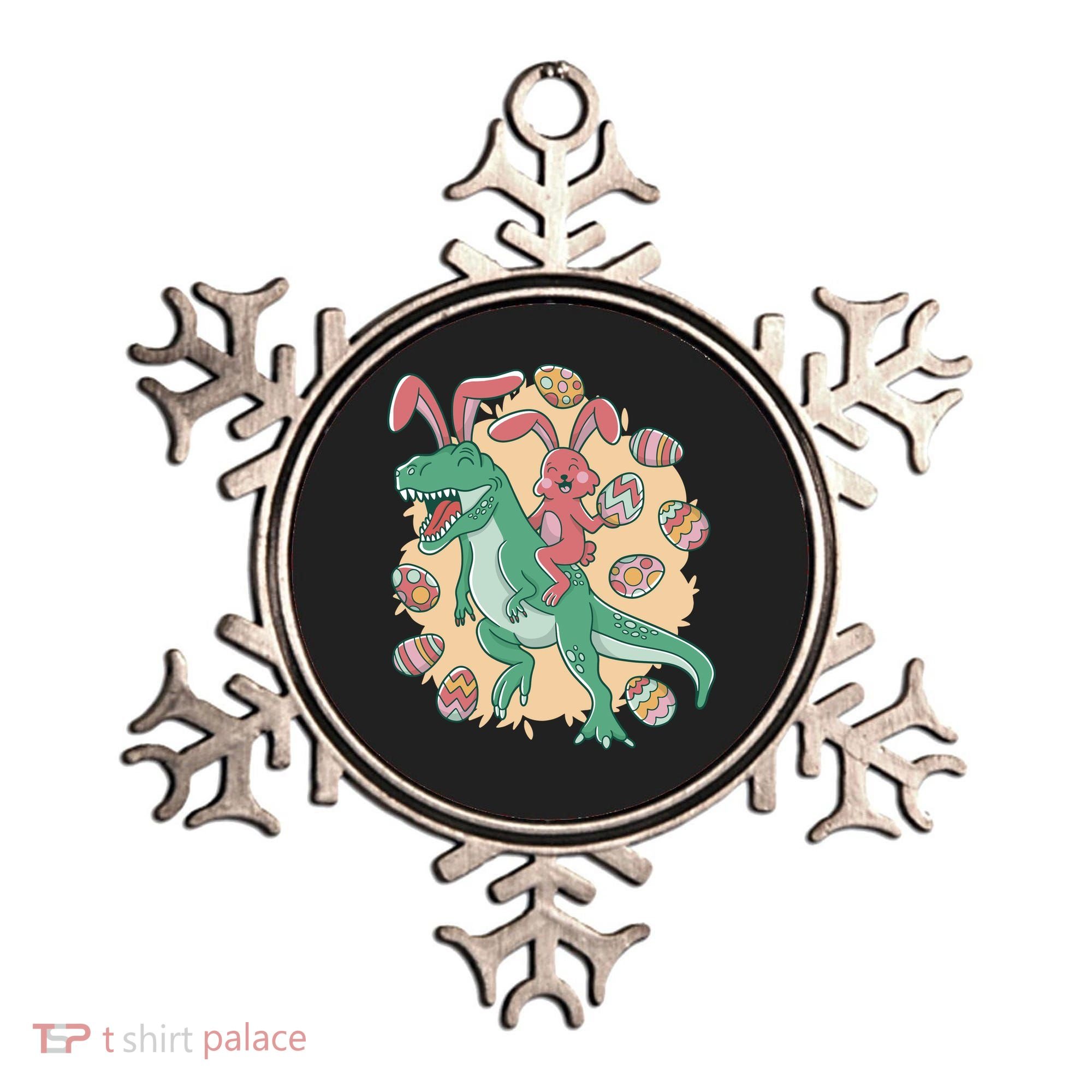 Easter Bunny Dinosaur Festive Holiday Ornament
