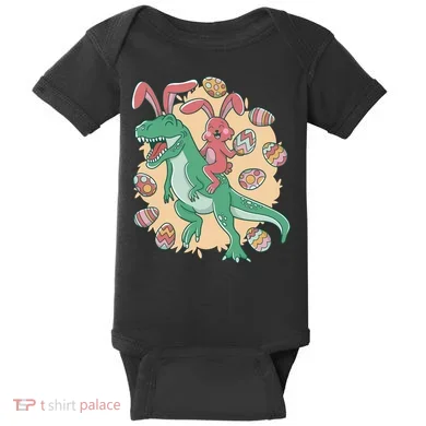 Easter Bunny Dinosaur Festive Holiday Baby Bodysuit
