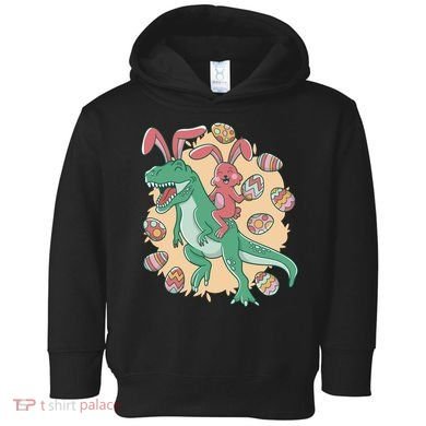 Easter Bunny Dinosaur Festive Holiday Toddler Hoodie