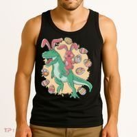 Easter Bunny Dinosaur Festive Holiday Tank Top thumb 3