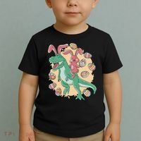 Easter Bunny Dinosaur Festive Holiday Toddler T-Shirt thumb 2