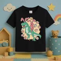 Easter Bunny Dinosaur Festive Holiday Toddler T-Shirt thumb 3