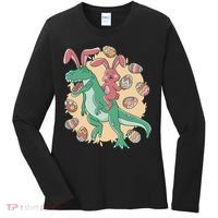 Easter Bunny Dinosaur Festive Holiday Women's Long Sleeve Shirt thumb 0
