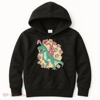 Easter Bunny Dinosaur Festive Holiday Kids Hoodie thumb 0