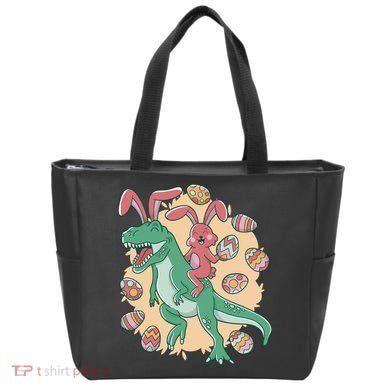 Easter Bunny Dinosaur Festive Holiday Tote Bag