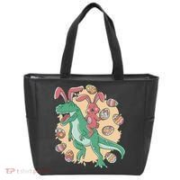 Easter Bunny Dinosaur Festive Holiday Tote Bag thumb 0