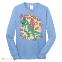 Easter Bunny Dinosaur Festive Holiday Long Sleeve Shirt thumb 0