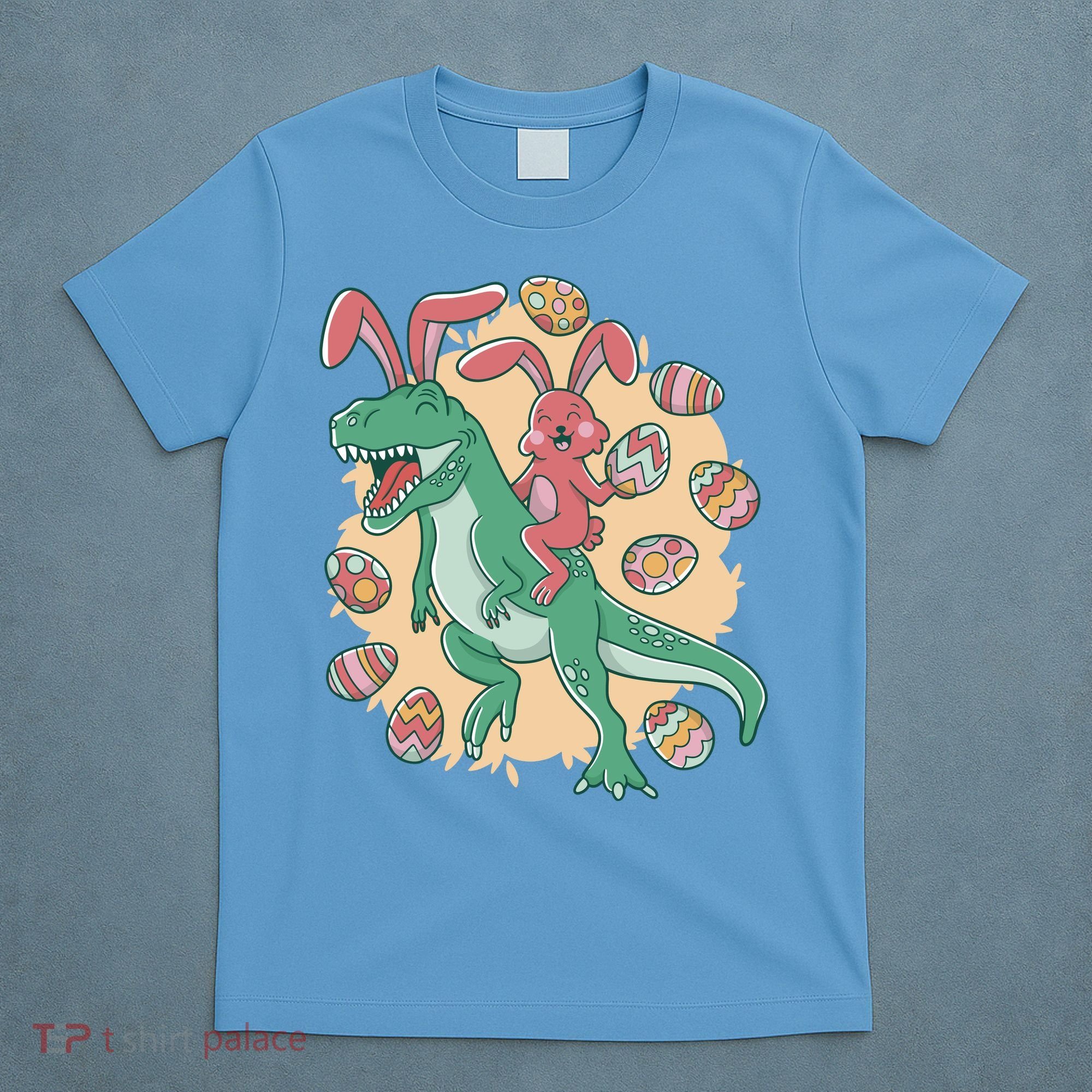Easter Bunny Dinosaur Festive Holiday T-Shirt