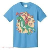 Easter Bunny Dinosaur Festive Holiday Kids T-Shirt thumb 0