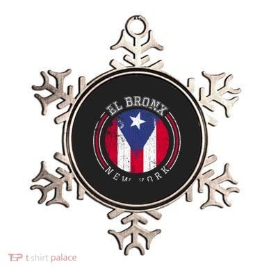El Bronx Design Gift Puerto Rico Boricua Bandera Flag Varsity Gift Ornament