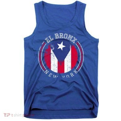 El Bronx Design Gift Puerto Rico Boricua Bandera Flag Varsity Gift Tank Top