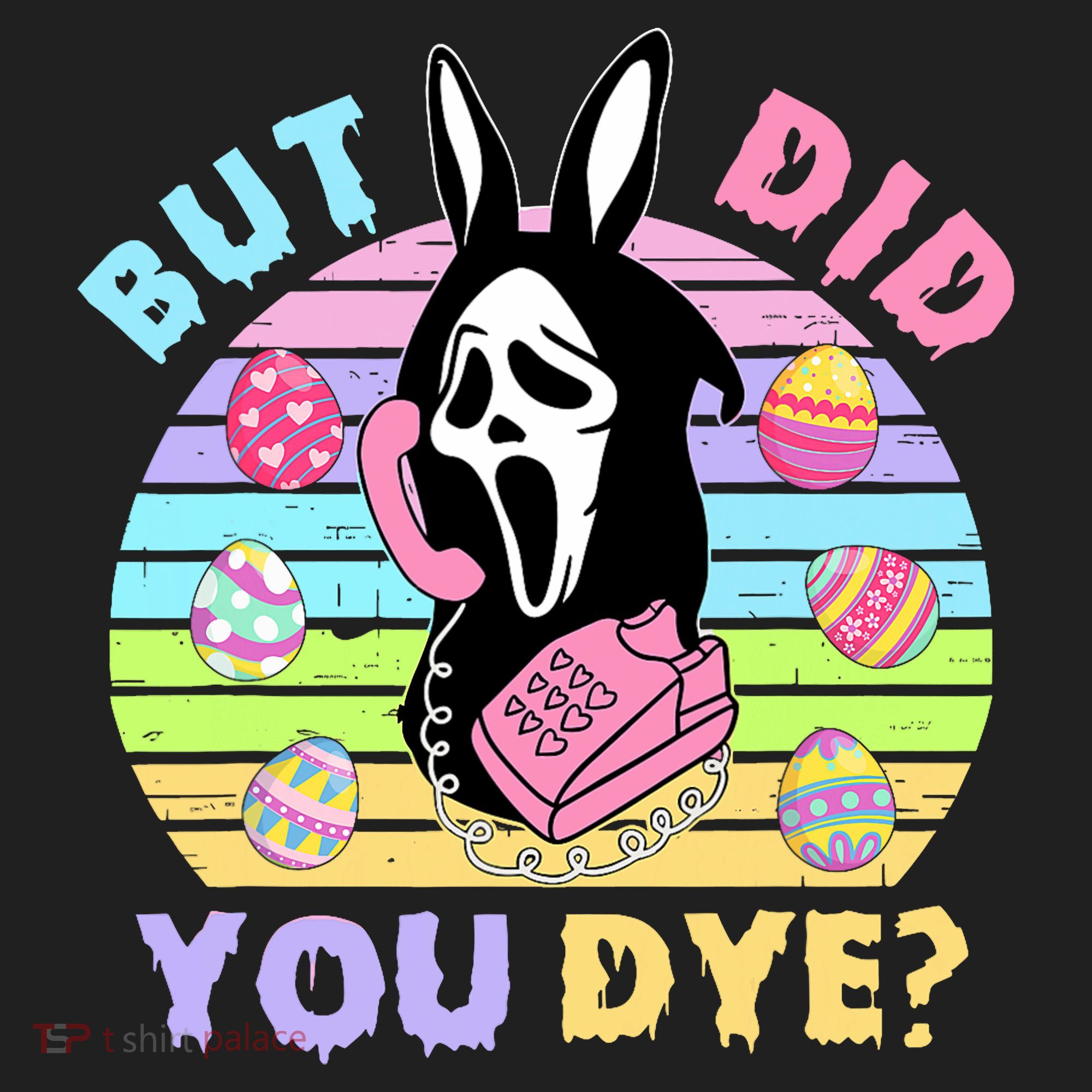 Easter But Did You Dye Easter Day Horror Bunny Ear Graphic Women's Sweatshirt