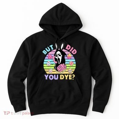 Easter But Did You Dye Easter Day Horror Bunny Ear Graphic Hoodie