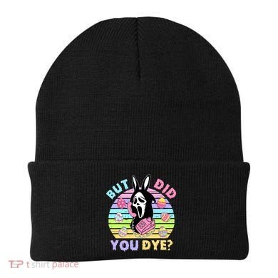 Easter But Did You Dye Easter Day Horror Bunny Ear Graphic Beanie