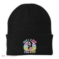Easter But Did You Dye Easter Day Horror Bunny Ear Graphic Beanie thumb 0