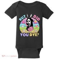 Easter But Did You Dye Easter Day Horror Bunny Ear Graphic Baby Bodysuit thumb 0