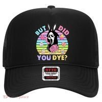 Easter But Did You Dye Easter Day Horror Bunny Ear Graphic Hat thumb 0