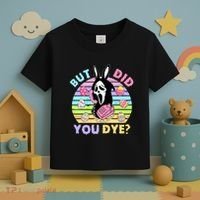 Easter But Did You Dye Easter Day Horror Bunny Ear Graphic Toddler T-Shirt thumb 3
