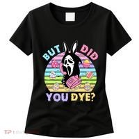 Easter But Did You Dye Easter Day Horror Bunny Ear Graphic Women's T-Shirt thumb 0