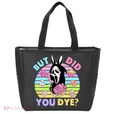 Easter But Did You Dye Easter Day Horror Bunny Ear Graphic Tote Bag
