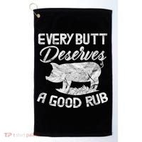 Every Butt Deserves A Good Rub Funny BBQ Golf Towel thumb 0