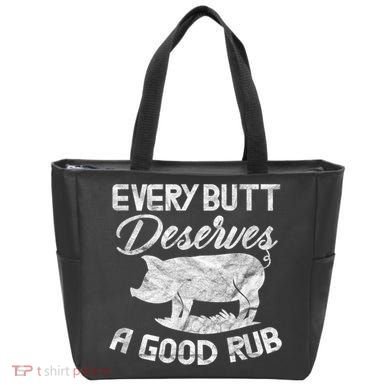 Every Butt Deserves A Good Rub Funny BBQ Tote Bag