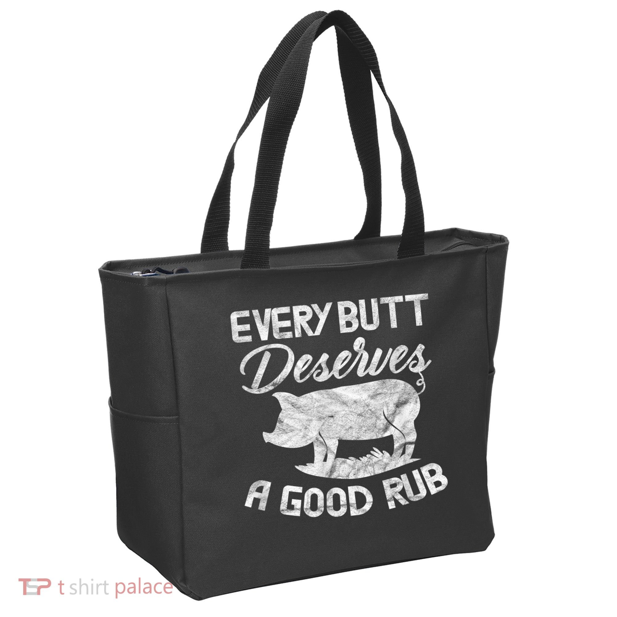 Every Butt Deserves A Good Rub Funny BBQ Tote Bag