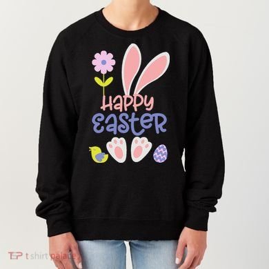 Easter Bunny Ears And Eggs Happy Easter Women's Sweatshirt