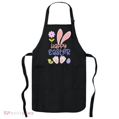 Easter Bunny Ears And Eggs Happy Easter Apron
