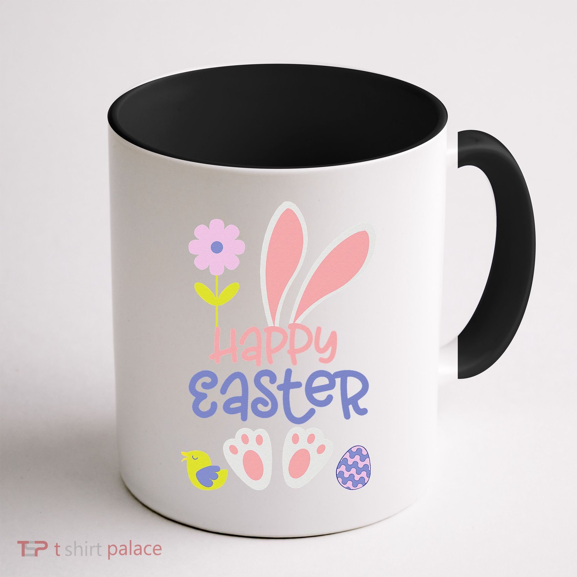 Easter Bunny Ears And Eggs Happy Easter Coffee Mug