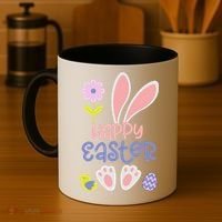 Easter Bunny Ears And Eggs Happy Easter Coffee Mug thumb 4