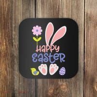 Easter Bunny Ears And Eggs Happy Easter Coaster thumb 0